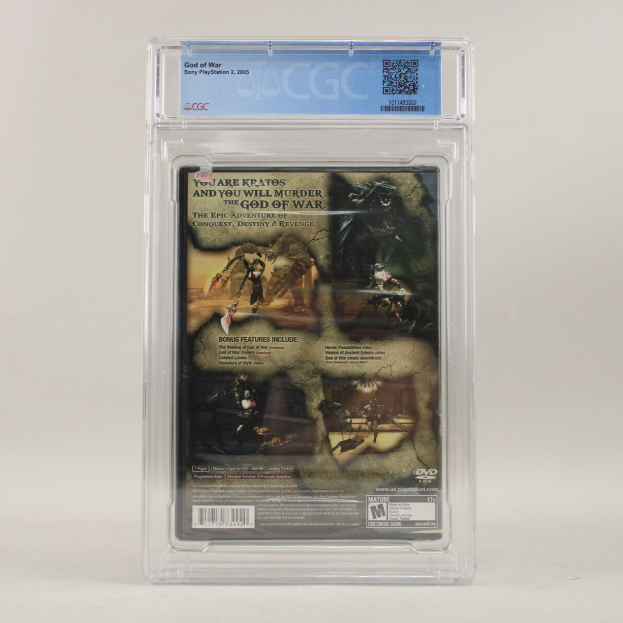 God of War Sony PlayStation 2 PS2 Sealed Black Label CGC Graded 9.6 A+ VGA Wata