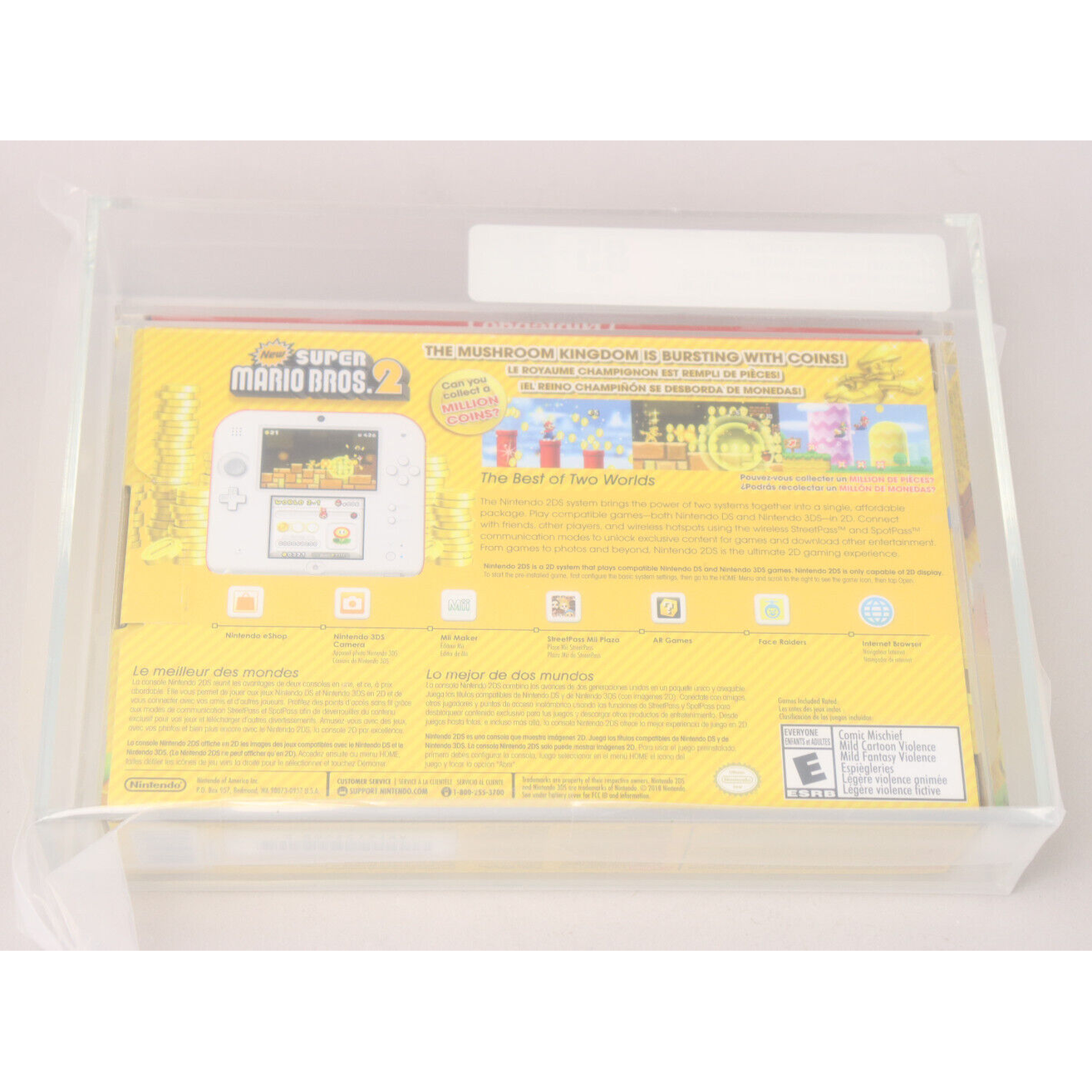 Nintendo 2DS New Super Mario Bros. 2 Scarlet Red System NIB VGA Graded 85+ NM+