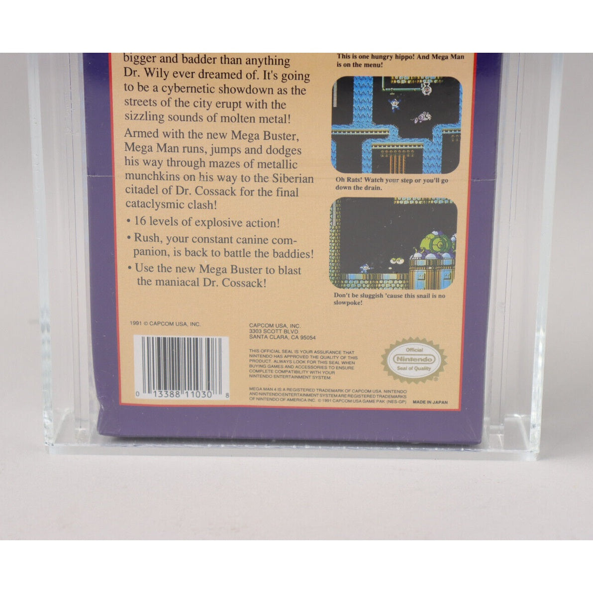Mega Man 4 Nintendo NES 1992 Capcom New Factory Sealed H-Seam VGA Graded 80+ NM