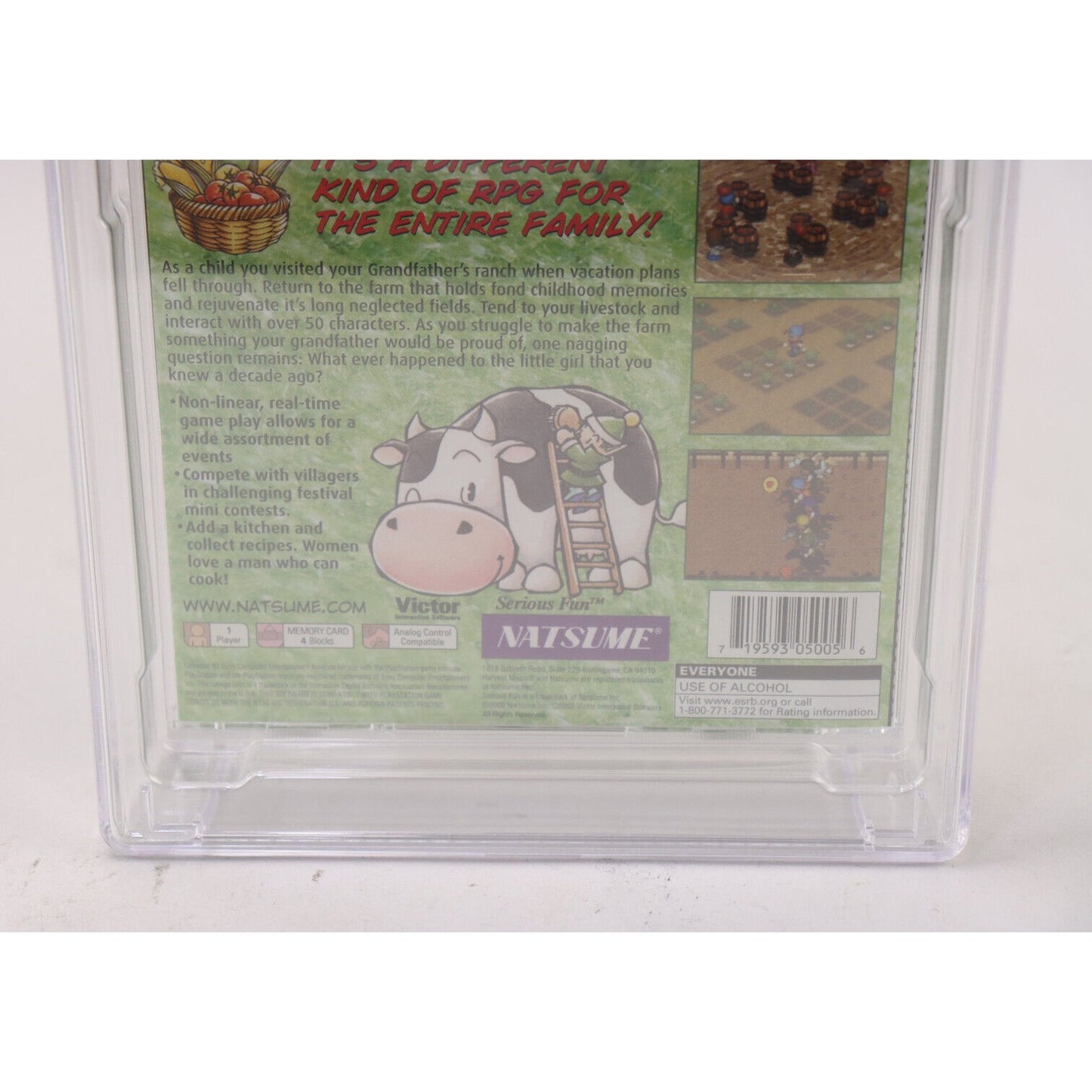 Harvest Moon: Back to Nature Sony PlayStation PS1 PSX Black Sealed CGC 8.0 A+