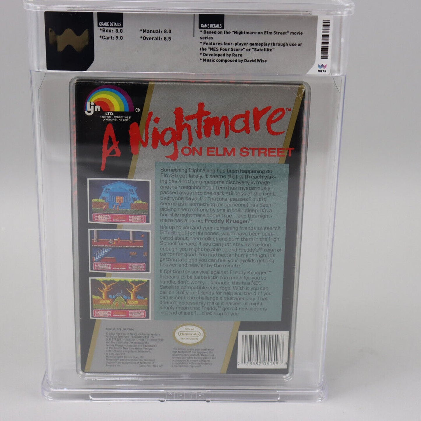A Nightmare on Elm Street Nintendo NES 1990 CIB Complete Wata Graded 8.5