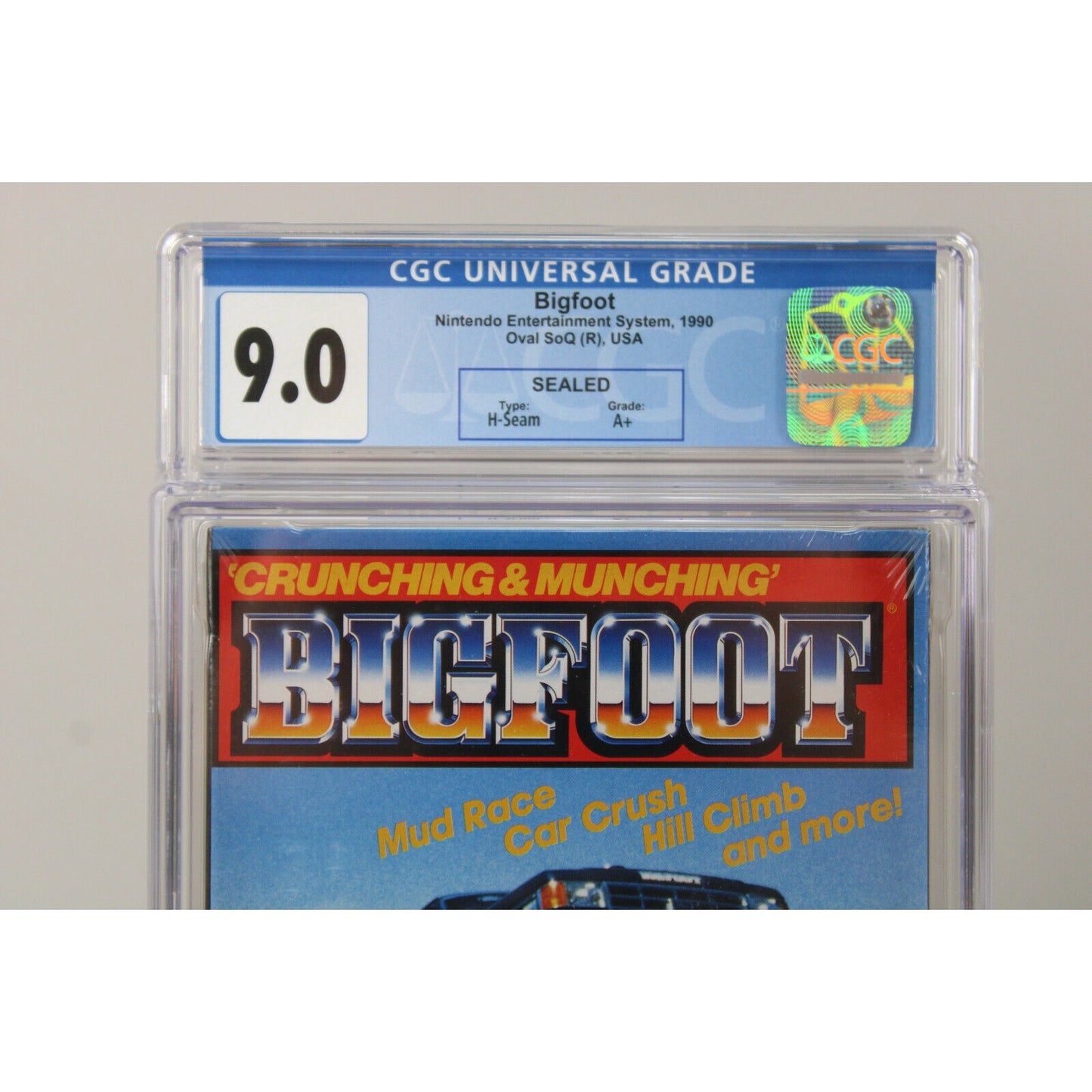 Bigfoot Nintendo NES 1990 New Factory Sealed H-Seam CGC Graded 9.0 A+ VGA Wata