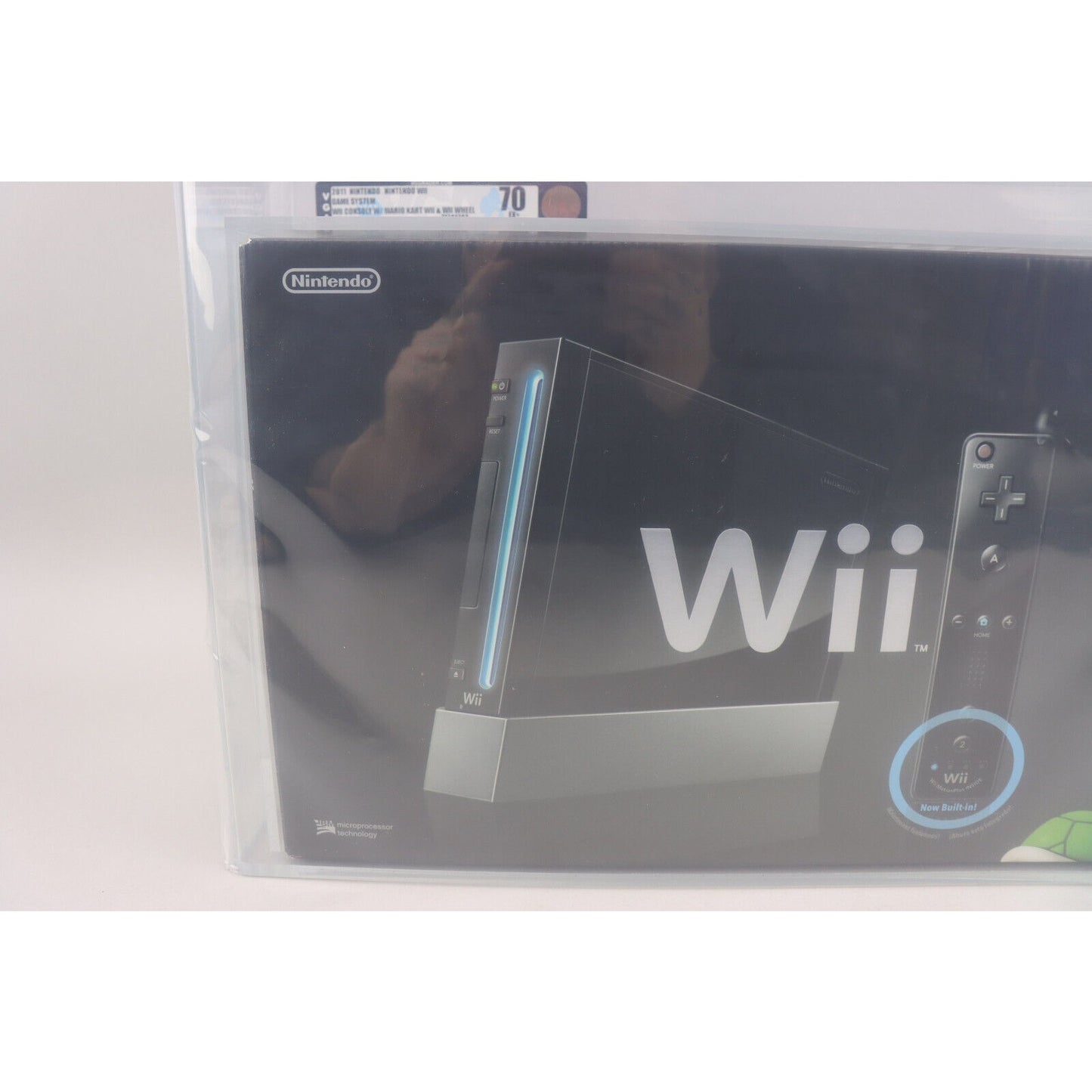 Brand New VGA Graded Black 2011 Nintendo Wii System Bundle w/Mario Kart Q70 EX+
