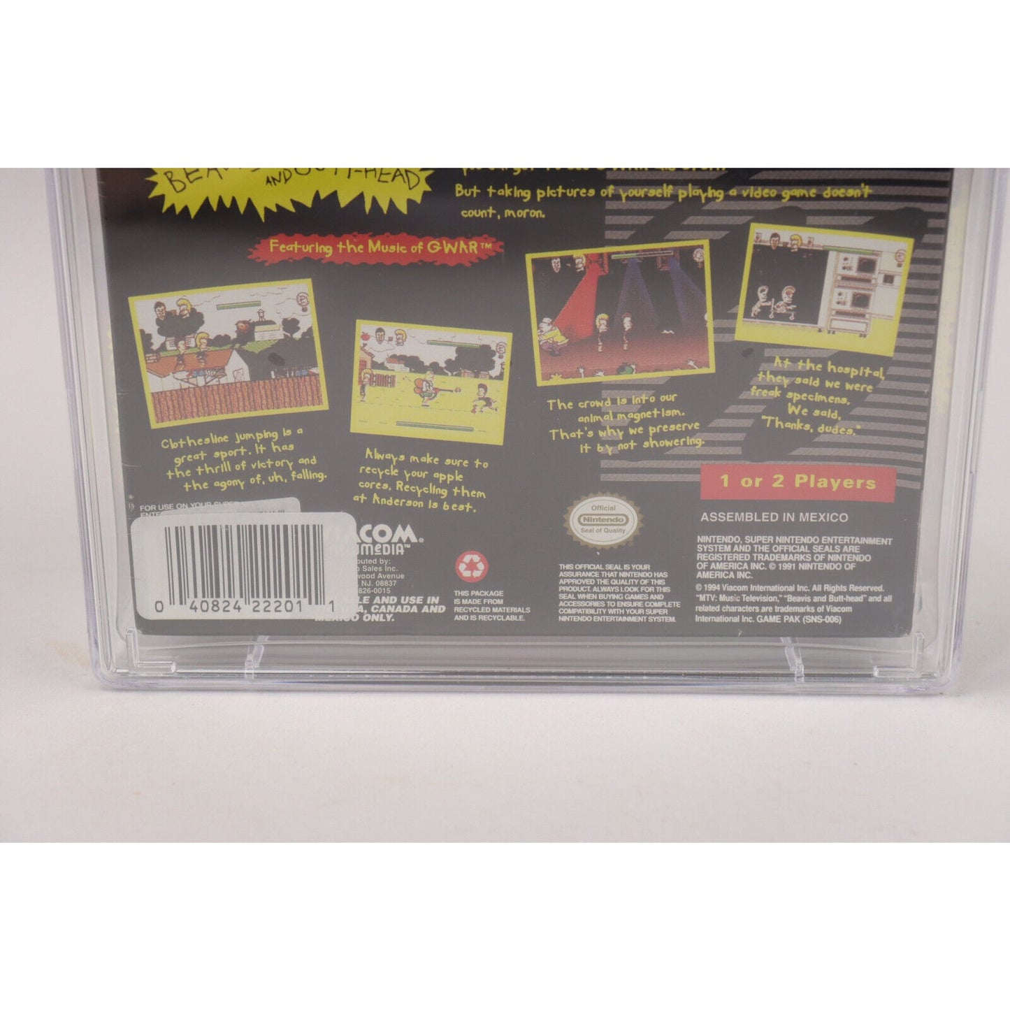 MTV's Beavis and Butt-head Nintendo SNES 1997 New Sealed CGC Graded 9.2 A++