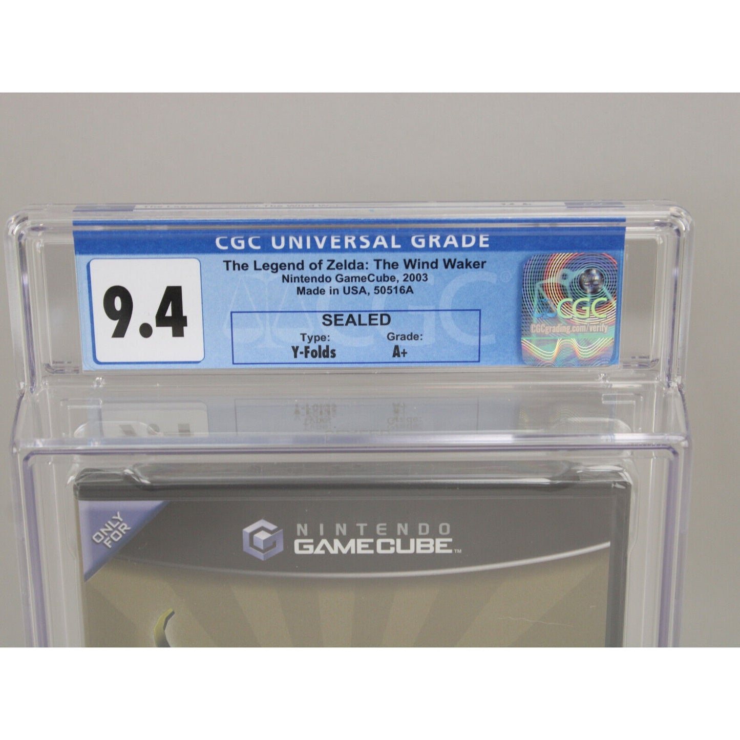 Legend of Zelda The Wind Waker Nintendo GameCube GC New Sealed CGC Graded 9.4 A+