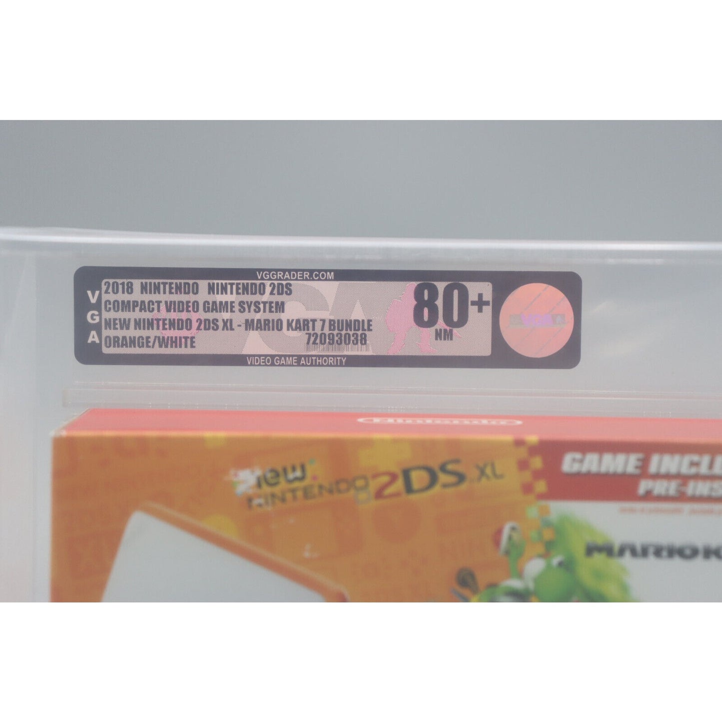 New Nintendo 2DS XL Mario Kart 7 Orange/White Game Console Bundle NIB VGA 80+ NM