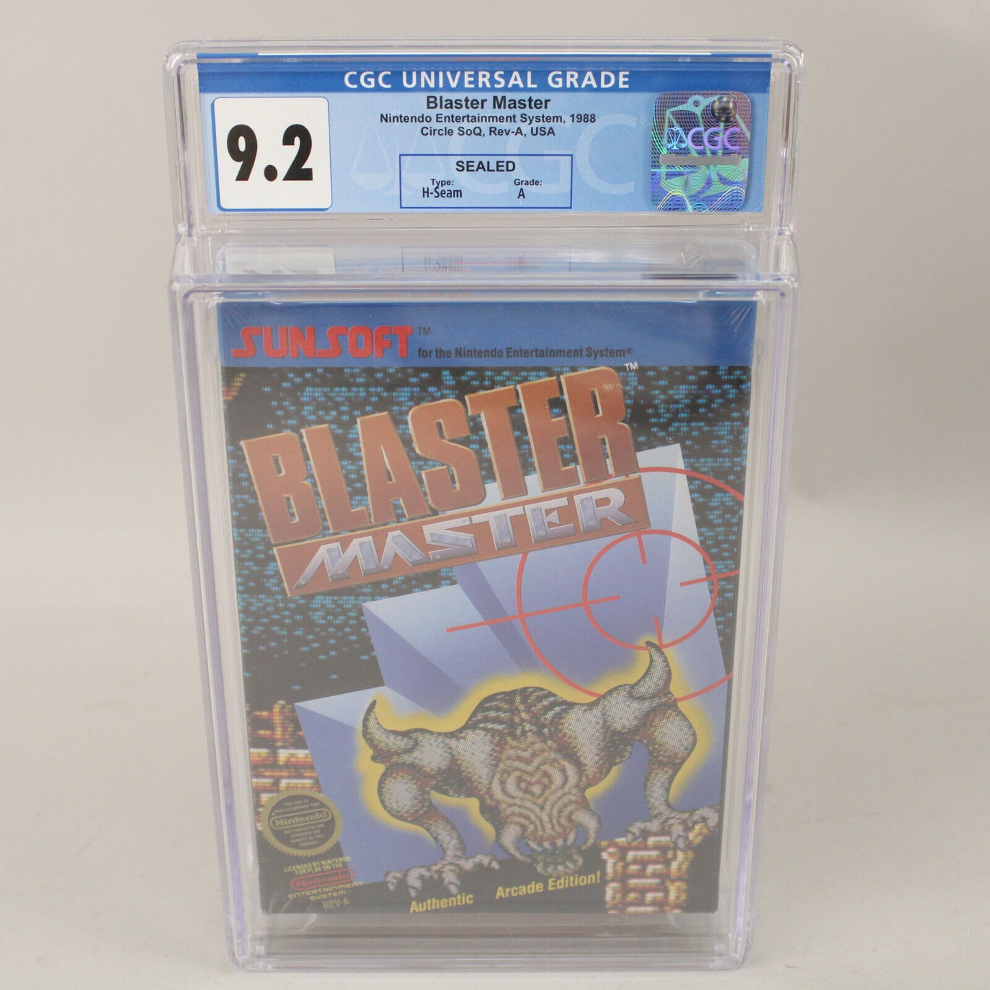 Blaster Master Nintendo NES Ex. Rare Circle Seal Ver. CGC Graded 9.2 A VGA Wata
