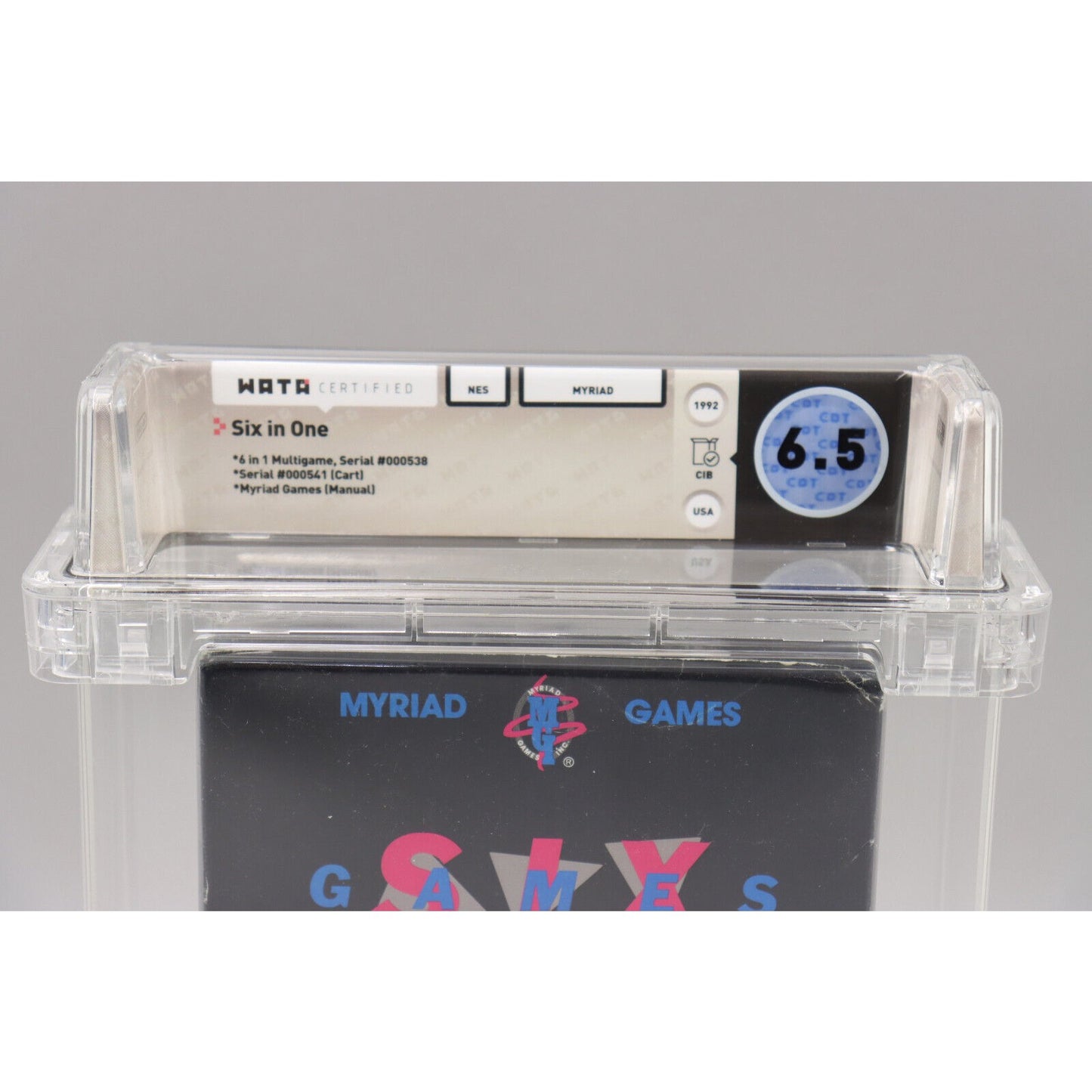 Ultra Rare R10 Myriad Six in One 6 in 1 Nintendo NES CIB Complete Wata Certified