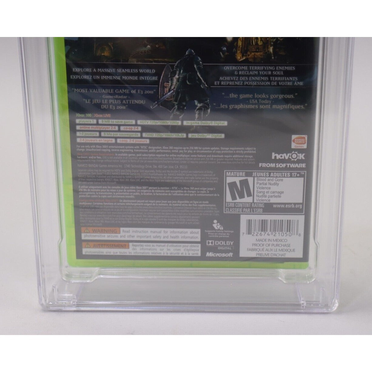 Dark Souls Microsoft Xbox 360 FromSoftware New Sealed CGC 9.8 A++ Perfect Grade!
