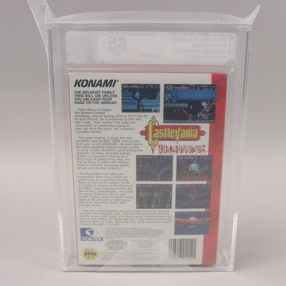 Castlevania Bloodlines Sega Genesis 1998 Konami New Sealed VGA Gold 85+ NM+