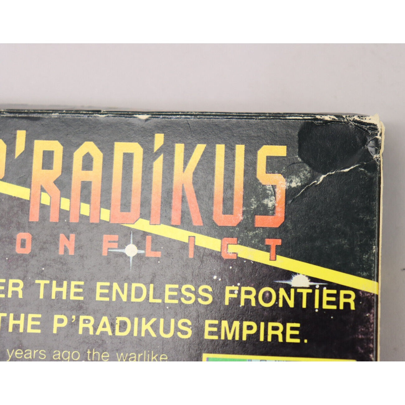 P'radikus Conflict Nintendo NES Blue Cart in Box No Manual 1990 Color Dreams