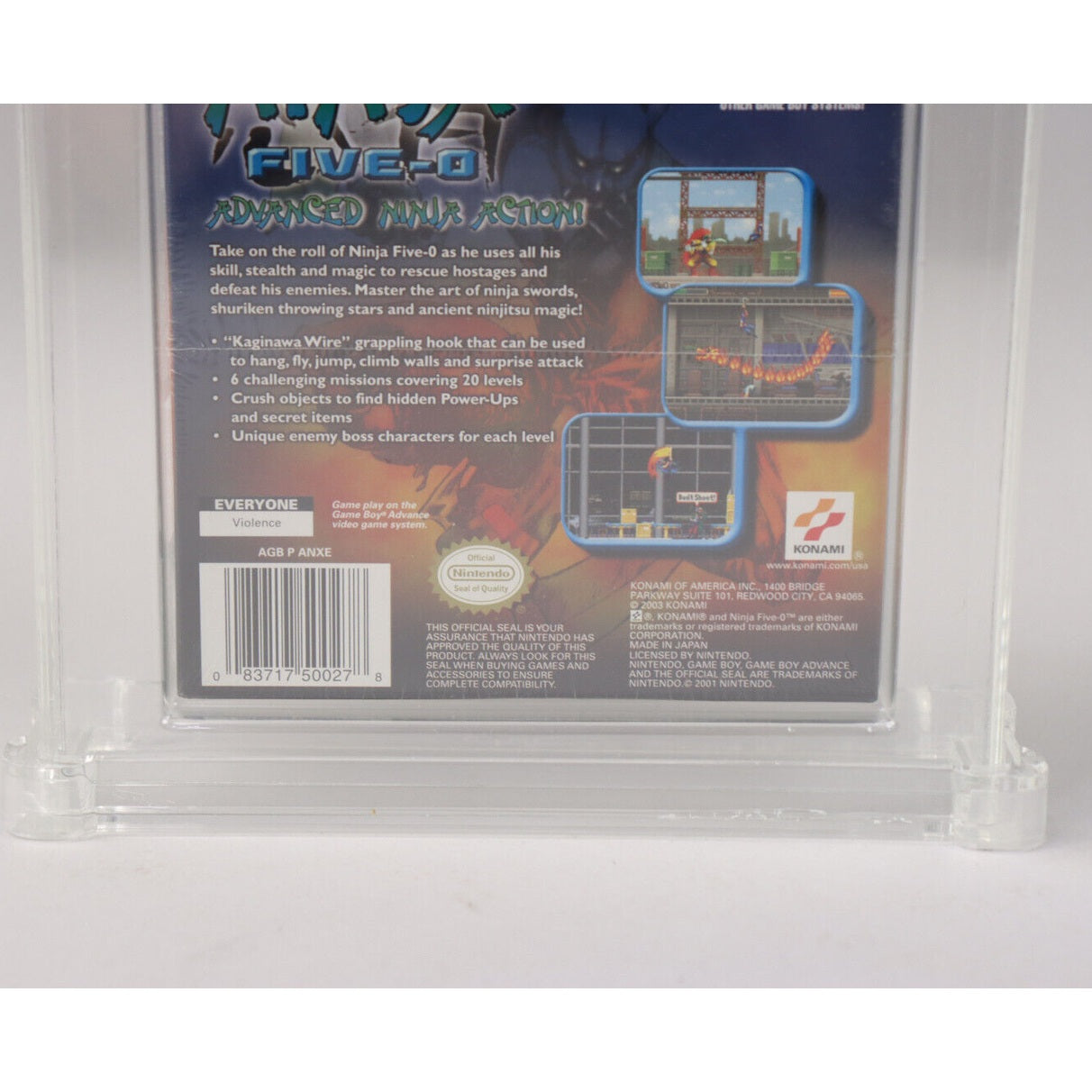 Ninja Five-O Nintendo Game Boy Advance GBA 2003 Konami New Sealed Wata 9.2 A+