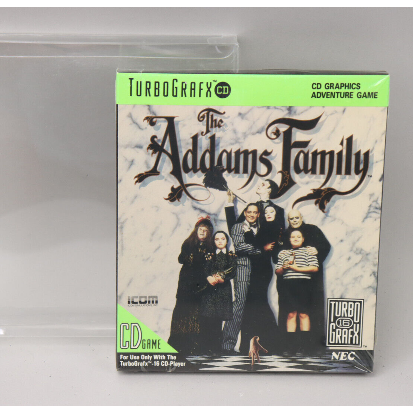 The Addams Family NEC TurboGrafx-CD TG16 1991 New Factory Sealed w/Box Protector