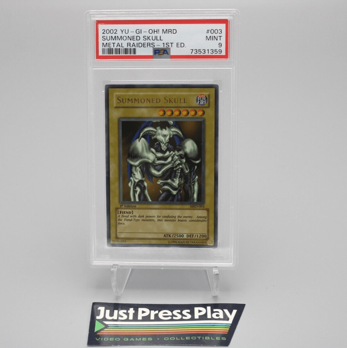 Yu-Gi-Oh MRD Metal Raiders #3 Summoned Skull 1st Ed. PSA Graded 9 MINT 2002