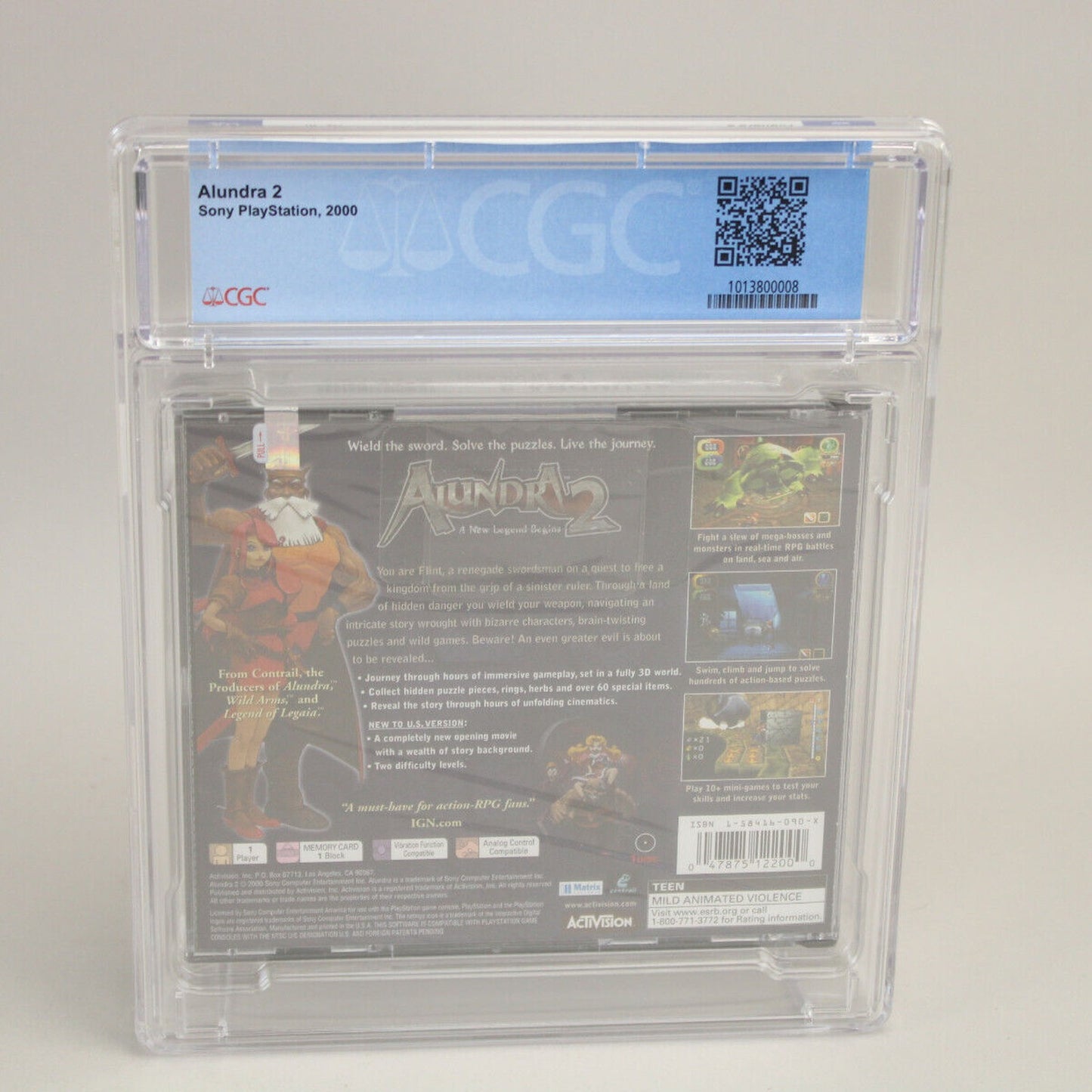 Alundra 2 Sony PlayStation PS1 PSX Black Label Sealed CGC 9.8 A+ Perfect Grade!