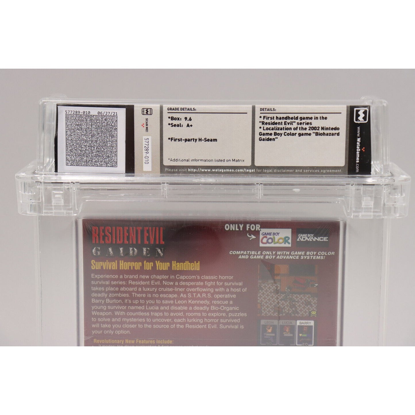 Resident Evil Gaiden Nintendo Game Boy Color GBC New Sealed Wata 9.6 A+ Wow!