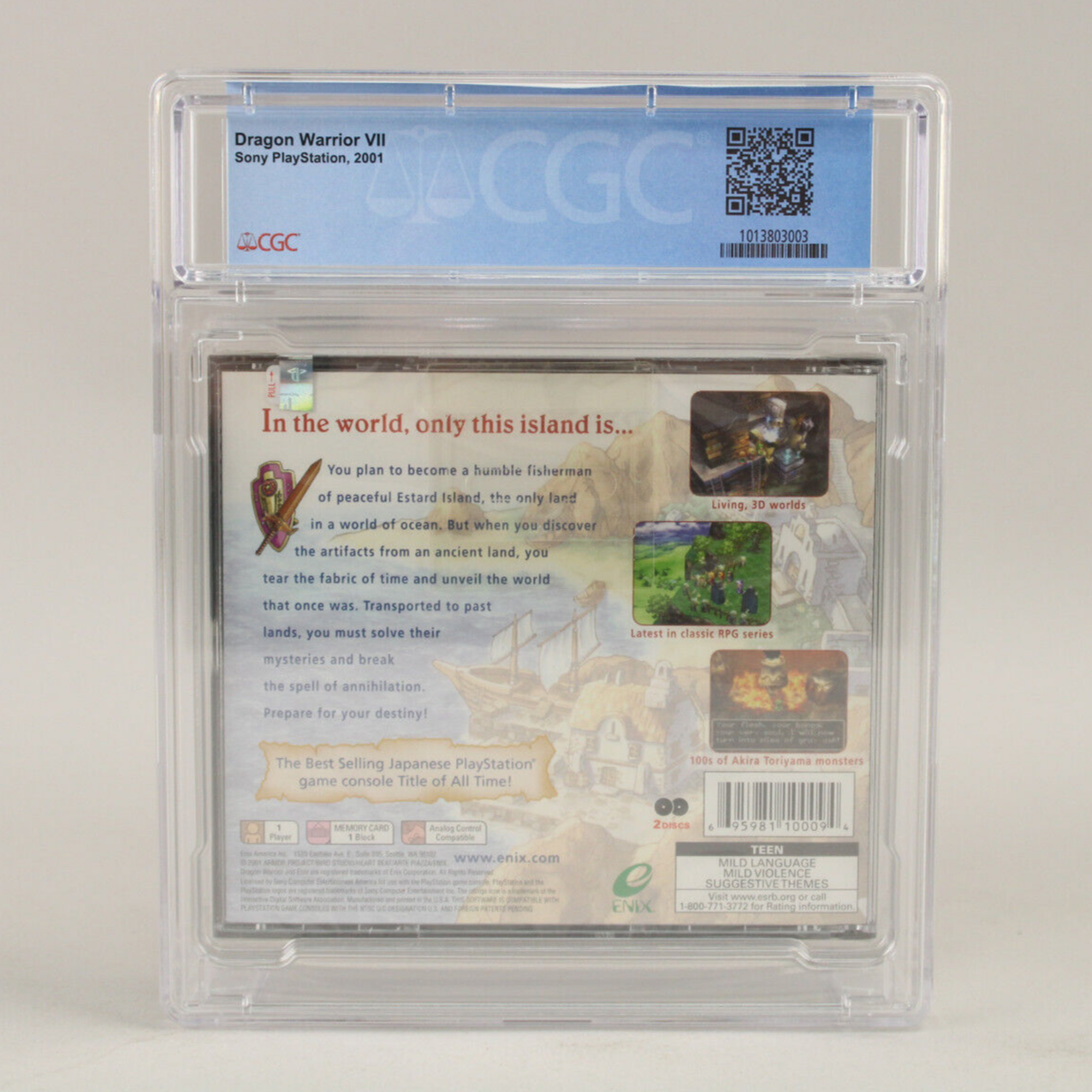 Dragon Warrior VII 7 Sony PlayStation PS1 PSX New Sealed Black Label CGC 9.6 B+