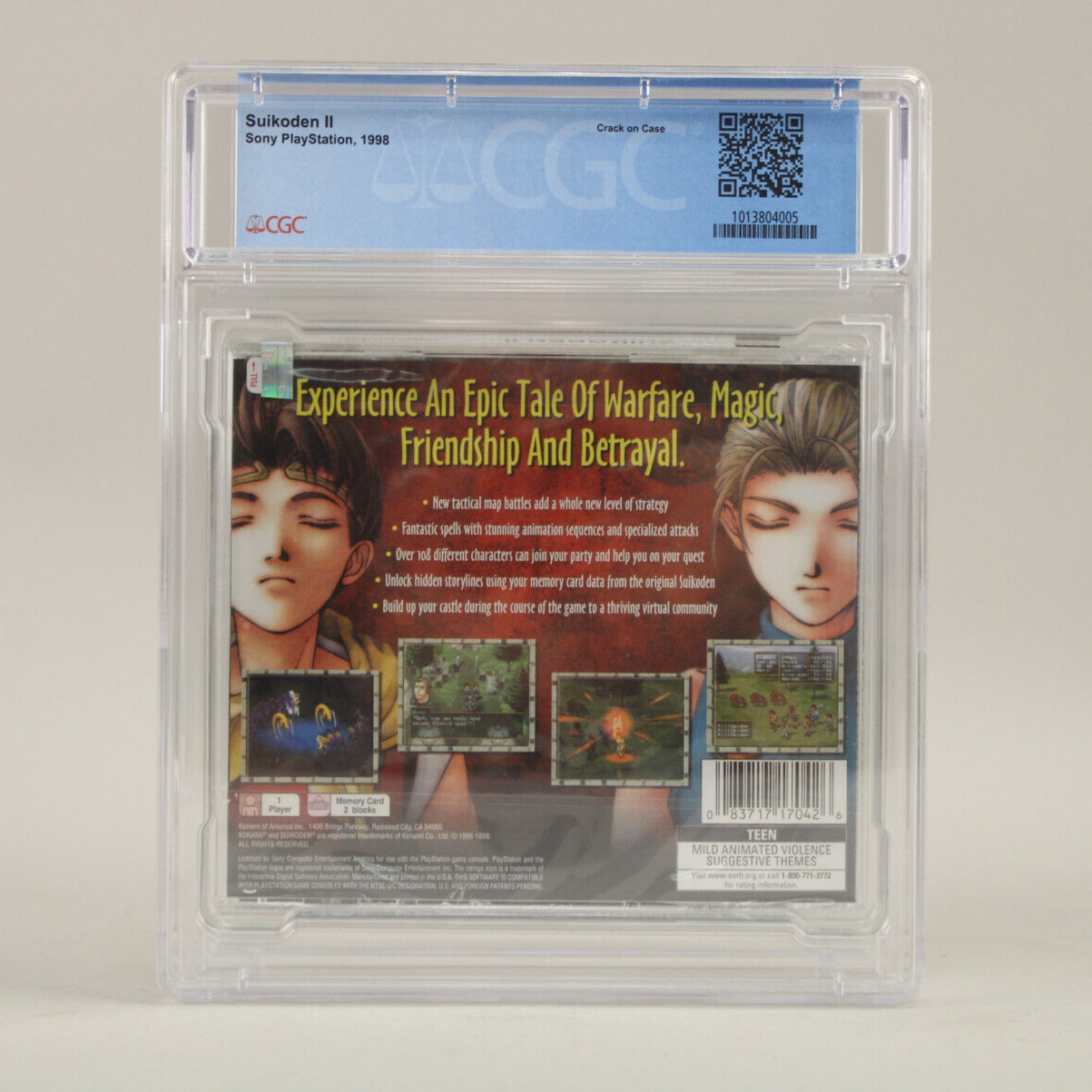 Suikoden II 2 Sony PlayStation PS1 PSX Black Label New Sealed CGC Graded 9.4 A+