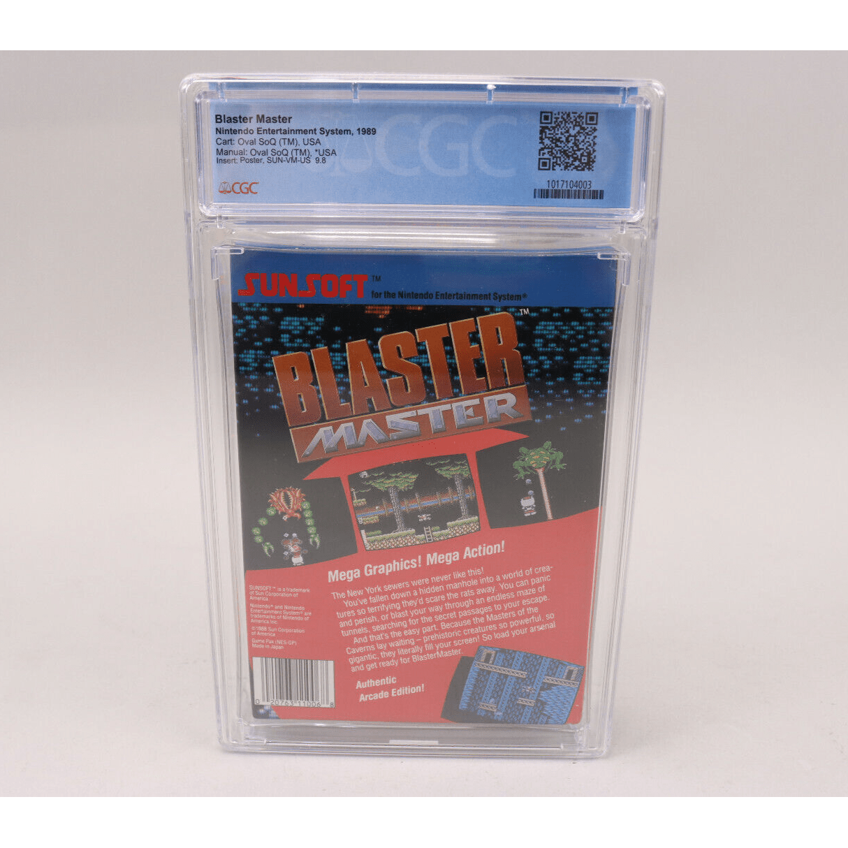 Blaster Master Nintendo NES 1989 Sunsoft CIB Complete in Box CGC Graded 9.0