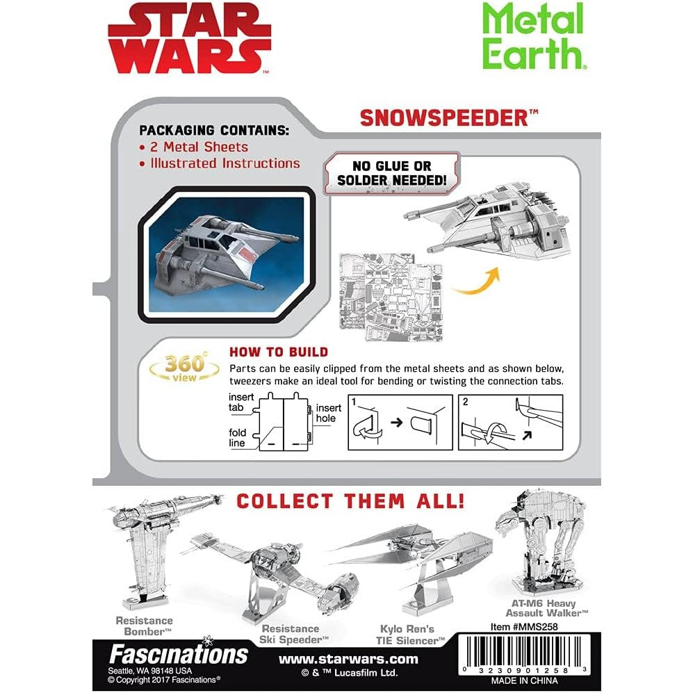 Star Wars Snowspeeder Metal Model Kit - Fascinations - Metal Earth
