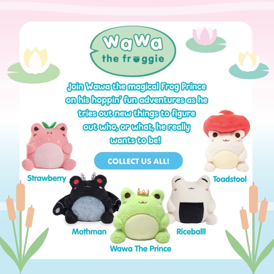 PlushGoals Toadstool Wawa Frog Plush - Cute Stuffed Animal - Cuddle Barn