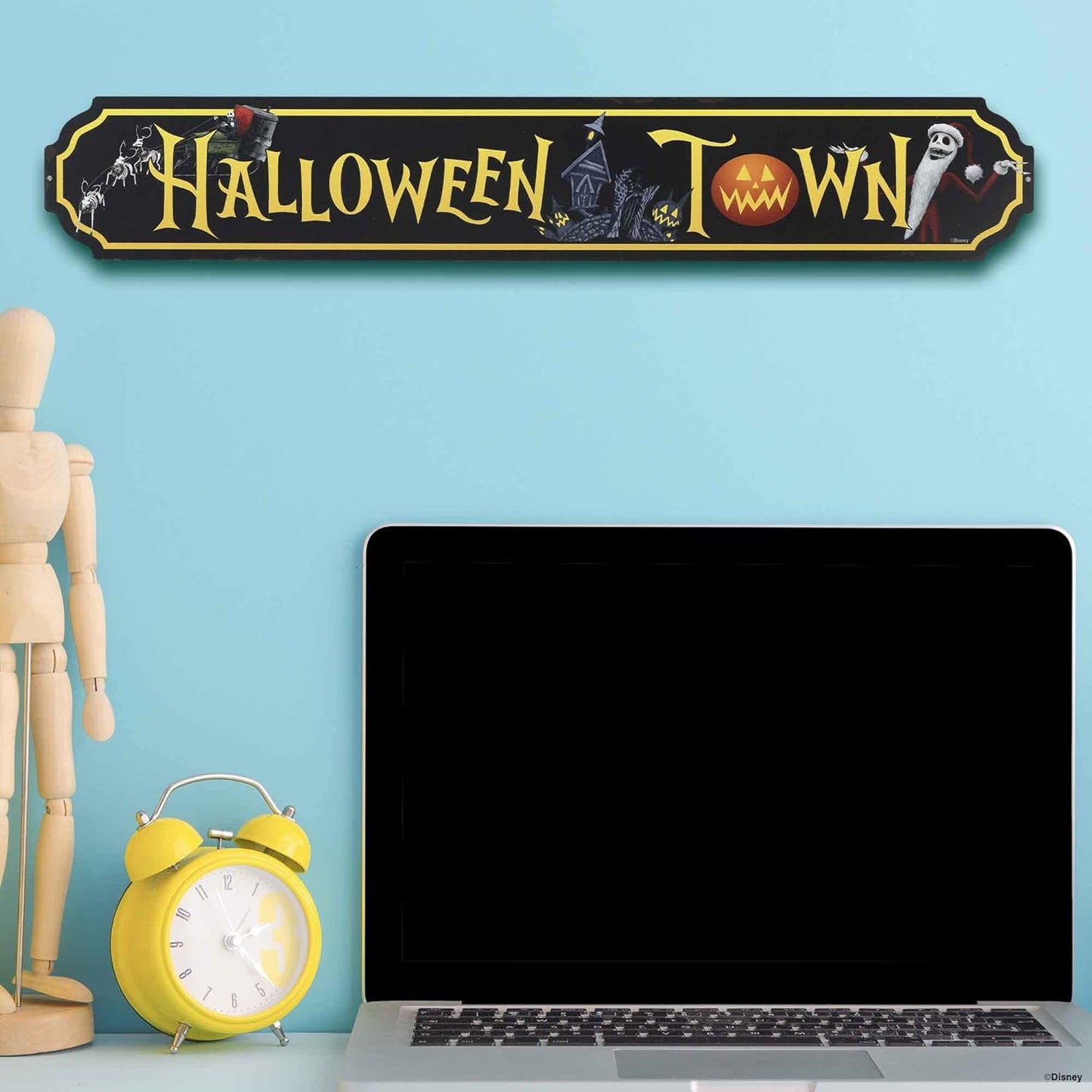 Nightmare Before Christmas Halloween Town Metal Sign - Disney, Open Road Brands