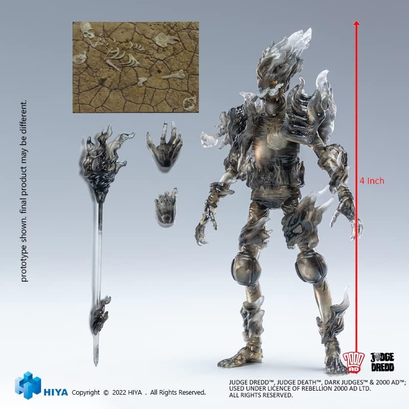 Judge Dredd Judge Fire Black & White Action Figure - Hiya Toys - Previews Exclusive!