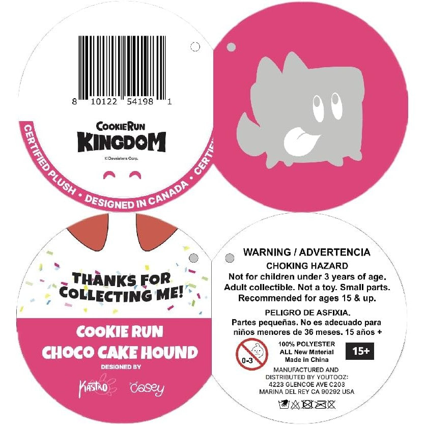 Cookie Run Kingdom Choco Cake Hound Plush - Youtooz