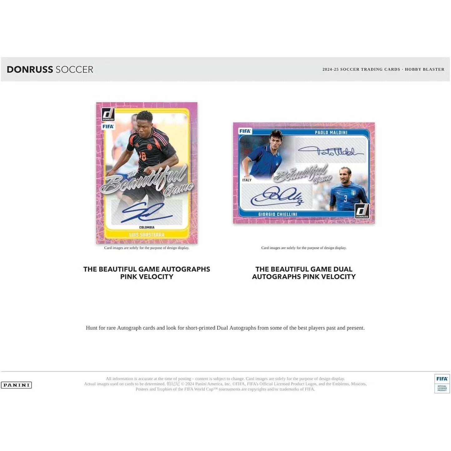 2024-25 Donruss FIFA Soccer Hobby Blaster Box - 6 Packs, 90 Cards - Panini