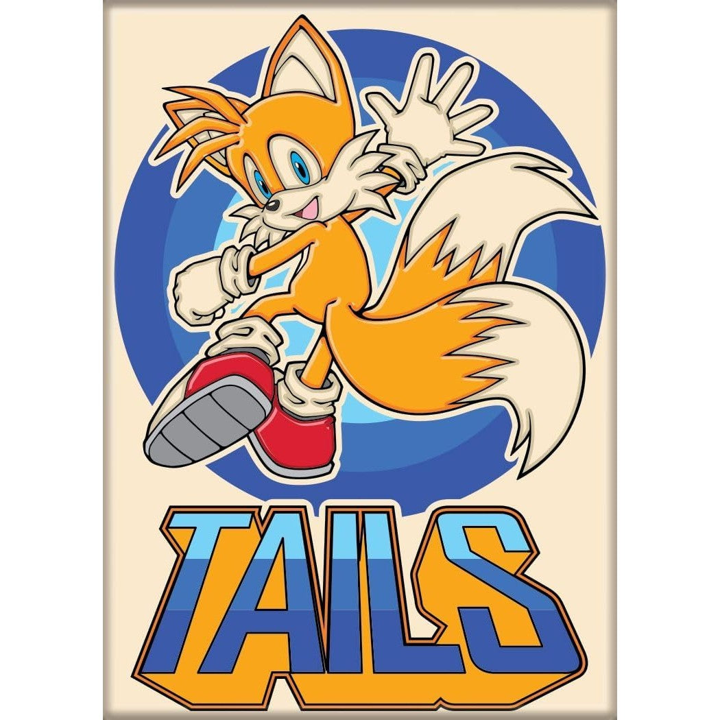 Sonic the Hedgehog Tails on White Magnet - Ata-Boy