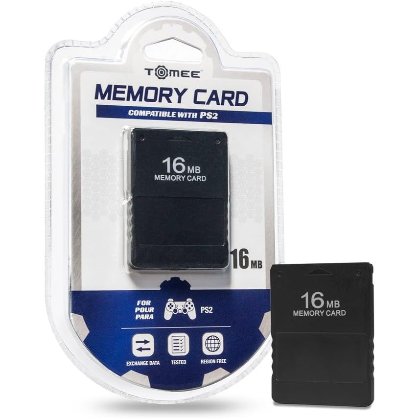 16MB PS2 Memory Card Black - PlayStation 2 - Tomee