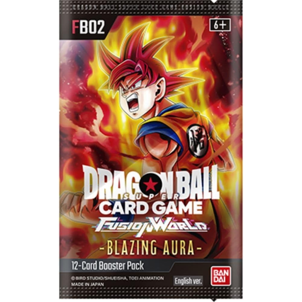 Dragon Ball Super TCG Fusion World Blazing Aura FB02 Booster Pack - Contains 12 Cards - Bandai