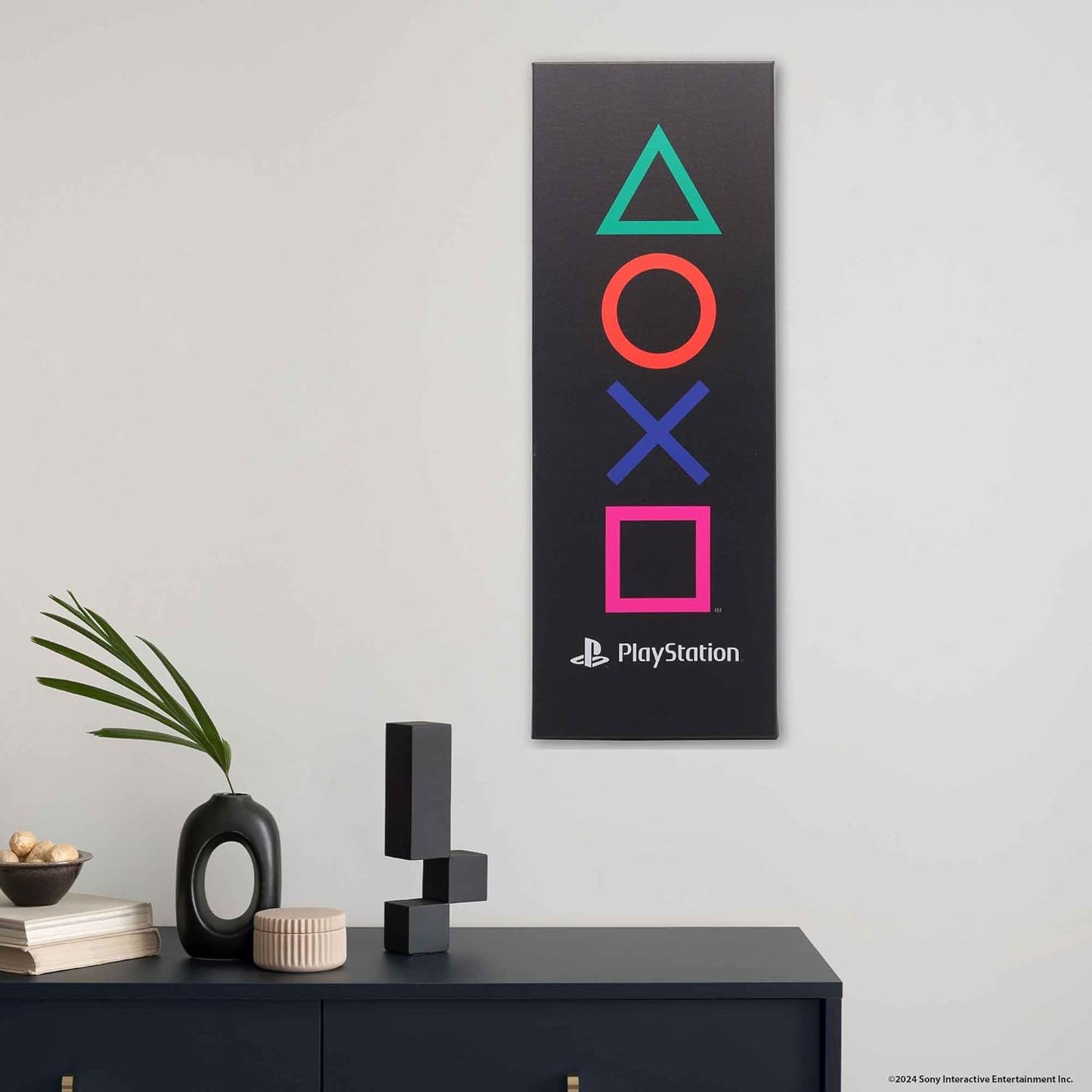 Playstation Controller Buttons Art Print on Gallery Wrapped Canvas - Sony, Open Road Brands