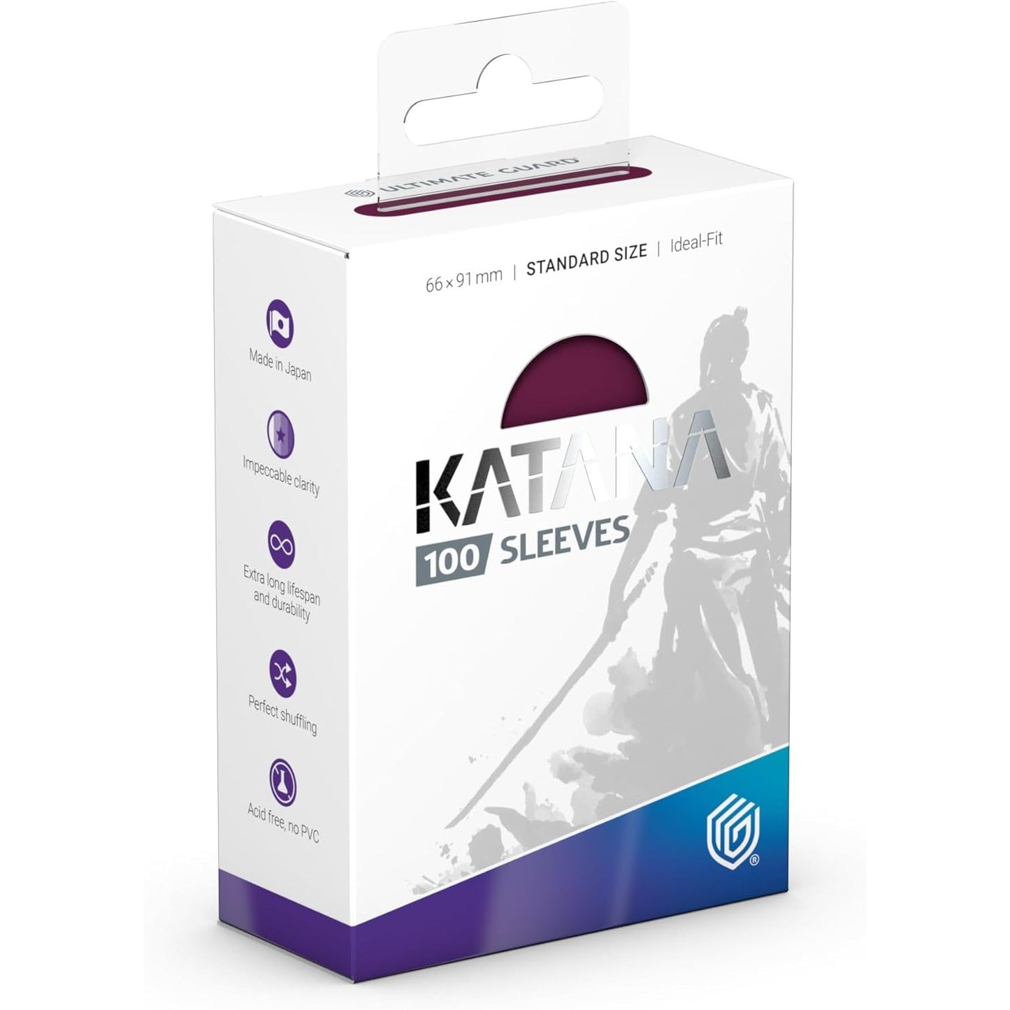 Katana TCG Card Protector Sleeves - 100 Ct., Radiant Plum, Standard Size - Ultimate Guard