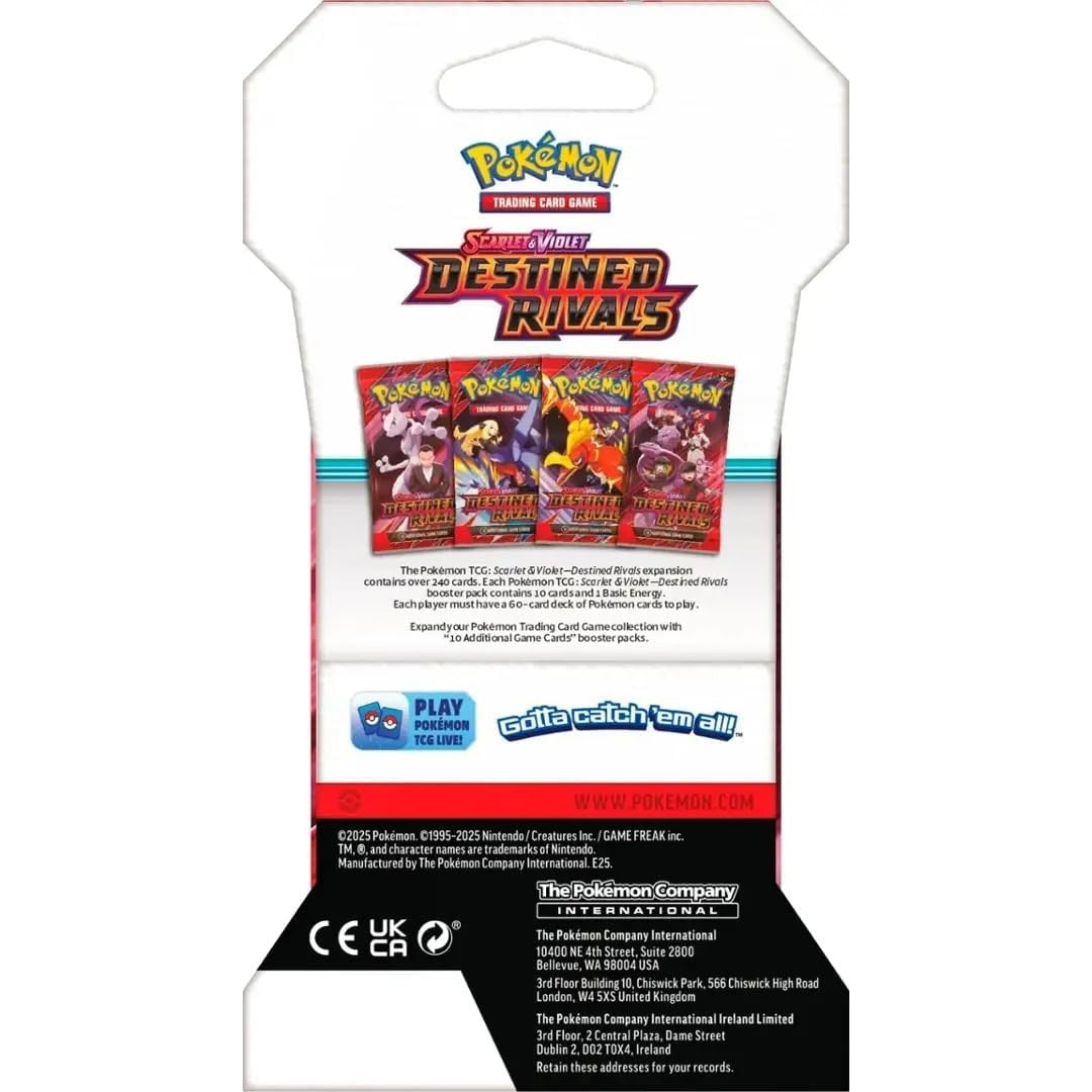 Pokemon TCG Scarlet & Violet Destined Rivals Sleeved Booster Pack - 10 Cards