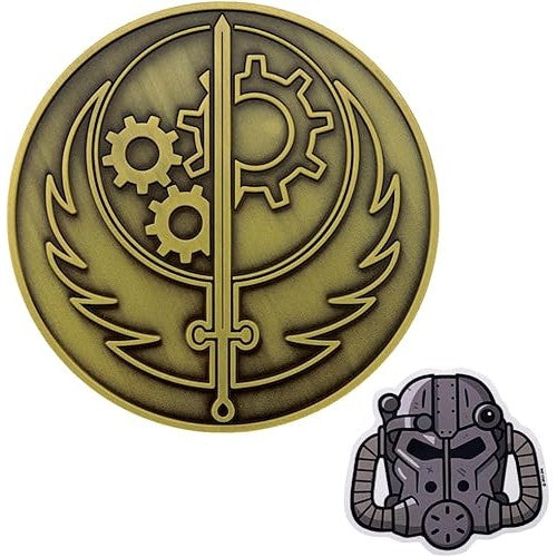 Fallout Brotherhood of Steel Medallion & Vinyl Sticker - Fanattik - Numbered Limited Edition