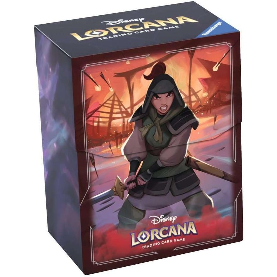Disney Lorcana TCG Mulan Deck Box - Holds 80 Cards - Ravensberger