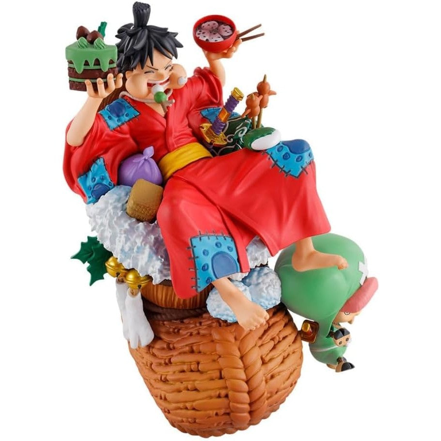 One Piece Monkey D. Luffy & Tony Tony Chopper Holiday Meal Statue Figure - Megahouse - Petitrama DX