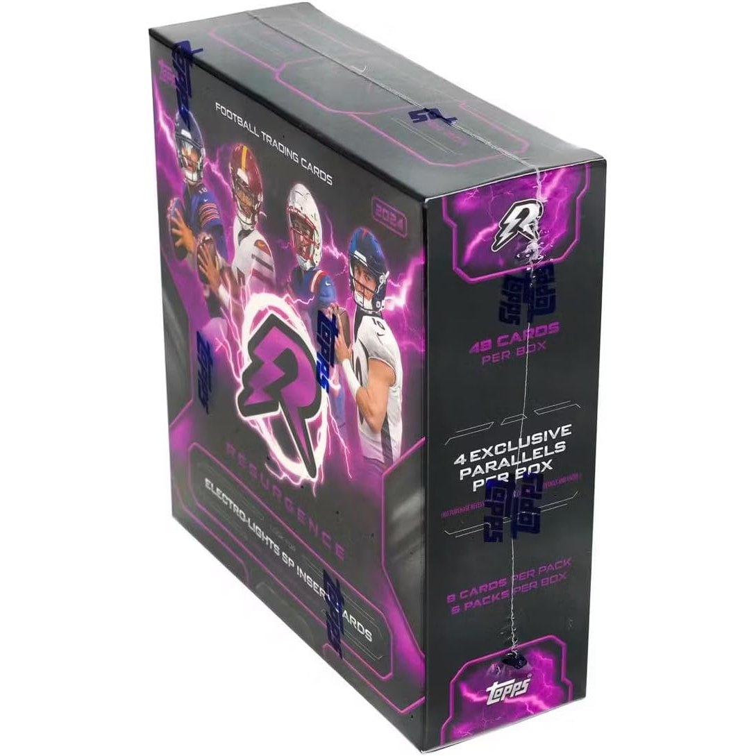 2024 Resurgence Football Mega Box - 6 Packs, 48 Trading Cards - Topps