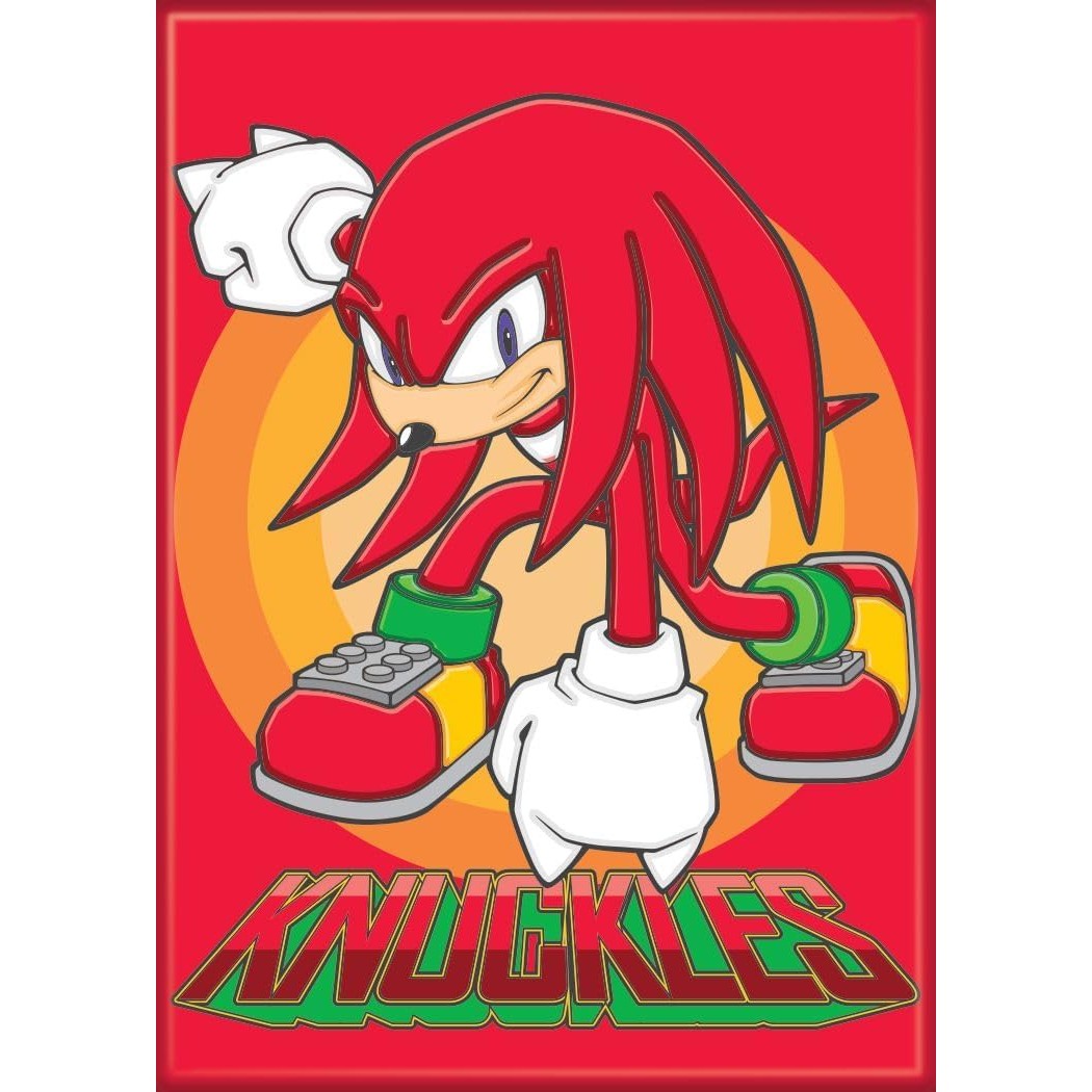Sonic the Hedgehog Knuckles on Red Magnet - Ata-Boy