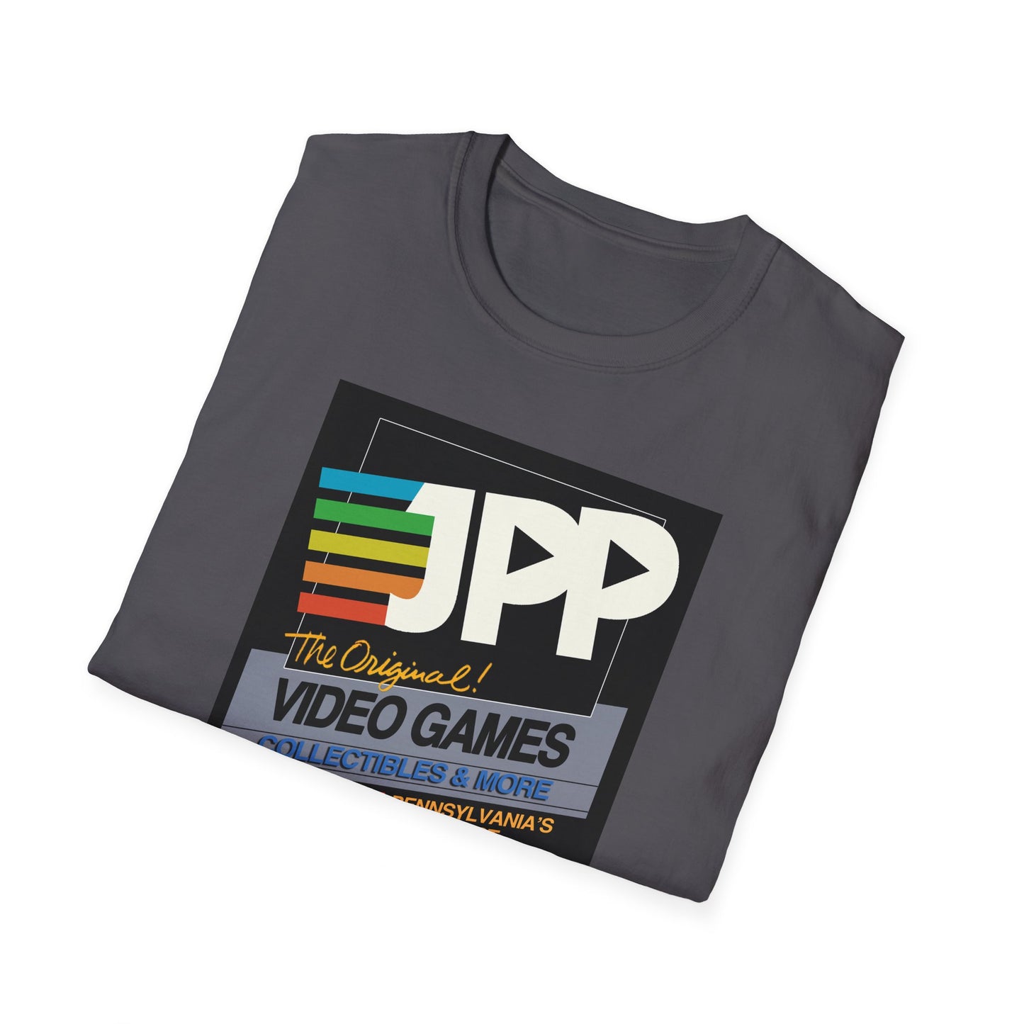 Just Press Play Unisex Softstyle T-Shirt - Black Box