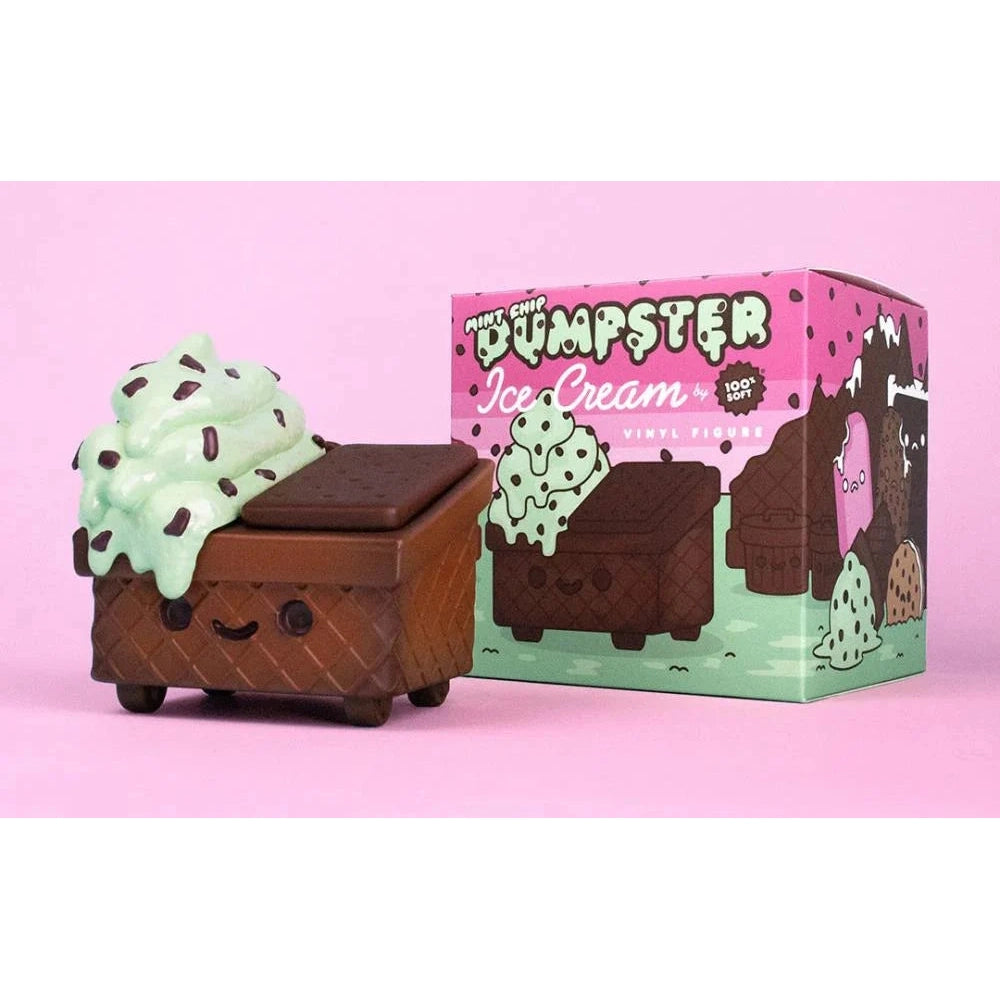 Dumpster Fire Mint Chip Ice Cream Vinyl Figure - 100% Soft