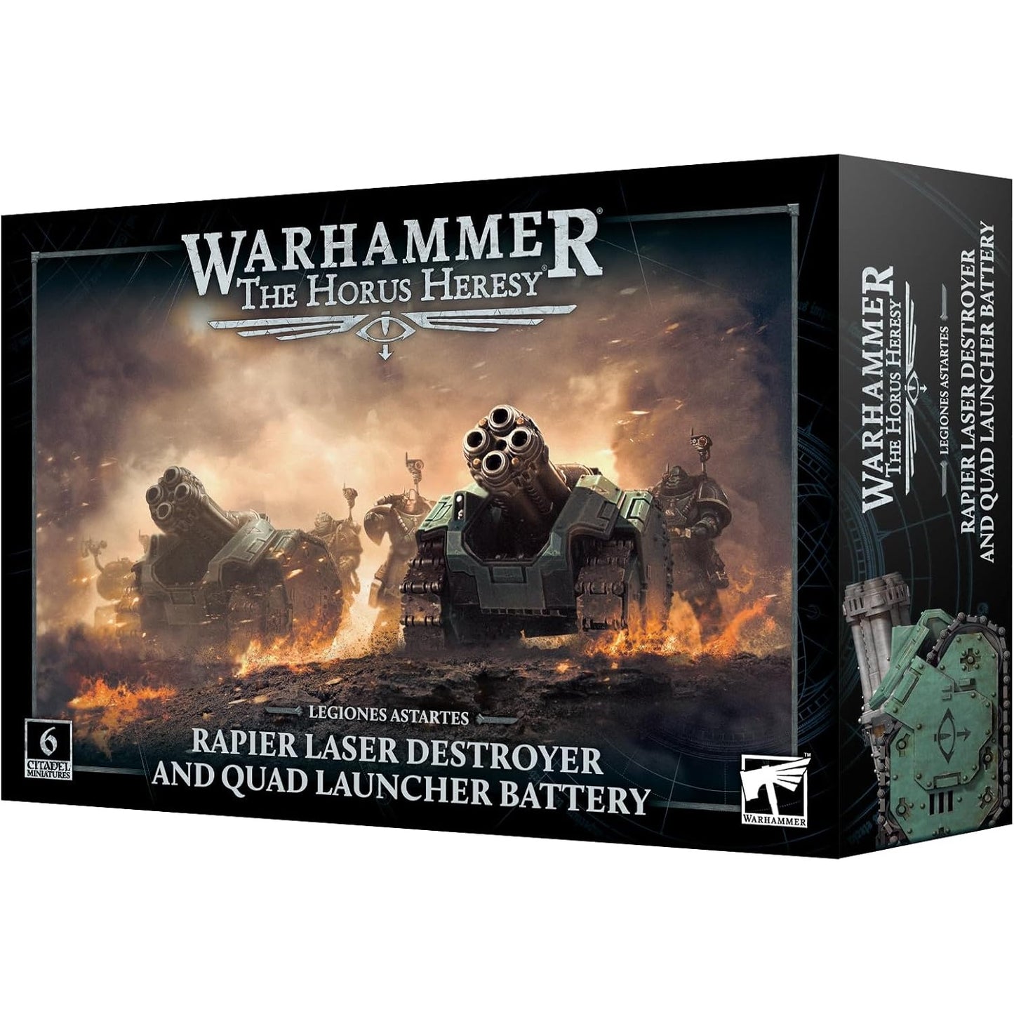 Warhammer: The Horus Heresy Legiones Astartes Rapier Laser Destroyer and Quad Launcher Battery - 6 Citadel Miniatures - Games Workshop