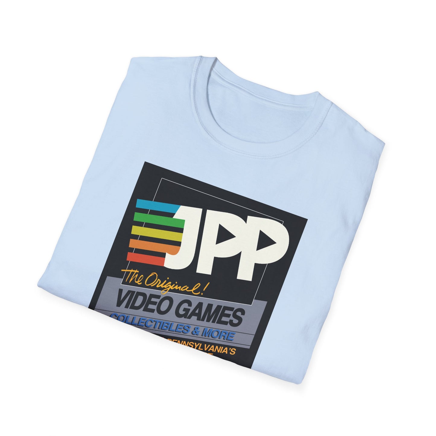 Just Press Play Unisex Softstyle T-Shirt - Black Box