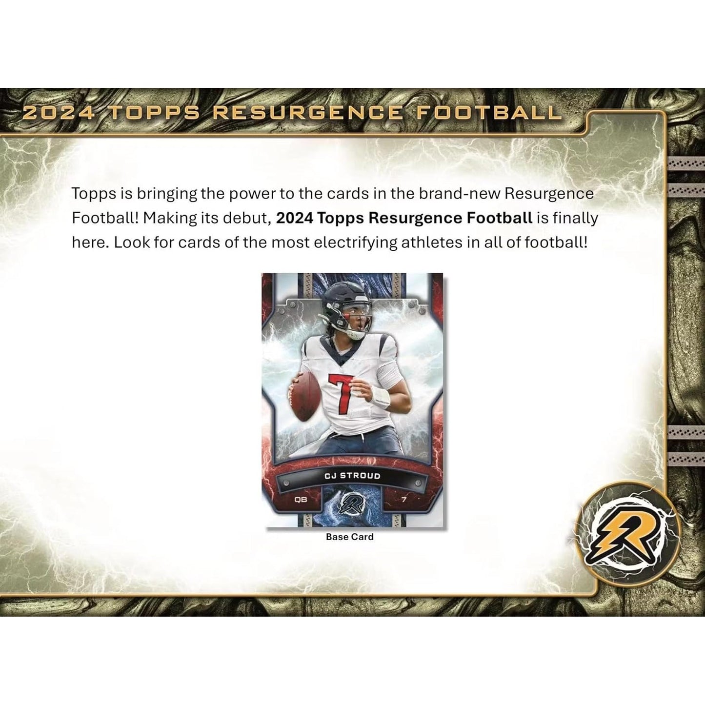 2024 Resurgence Football Mega Box - 6 Packs, 48 Trading Cards - Topps