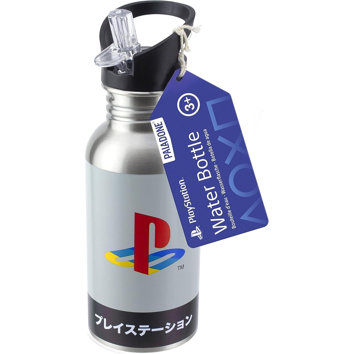 PlayStation Heritage Stainless Steel Water Bottle - 500 ml, 16.9 fl oz - Paladone