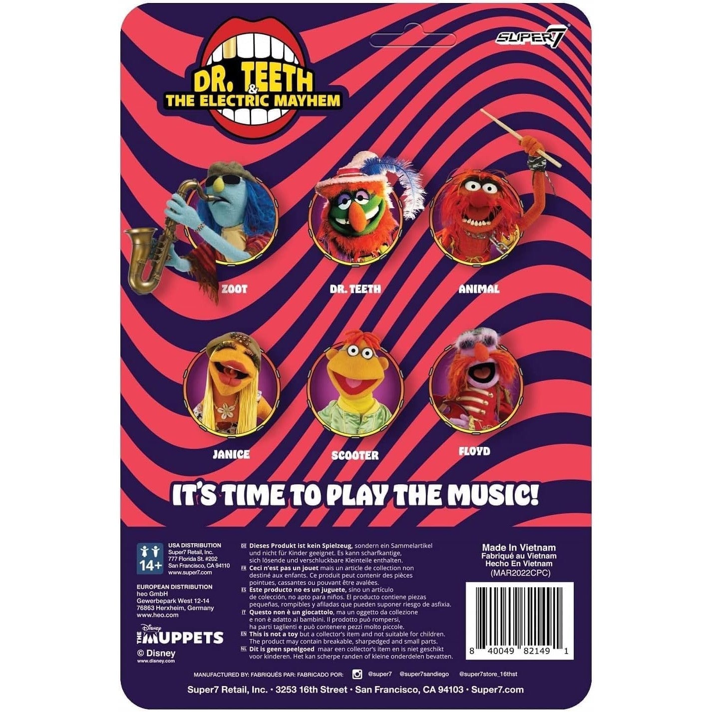 The Muppets Dr. Teeth & The Electric Mayhem Dr. Teeth Action Figure - Super7 - ReAction
