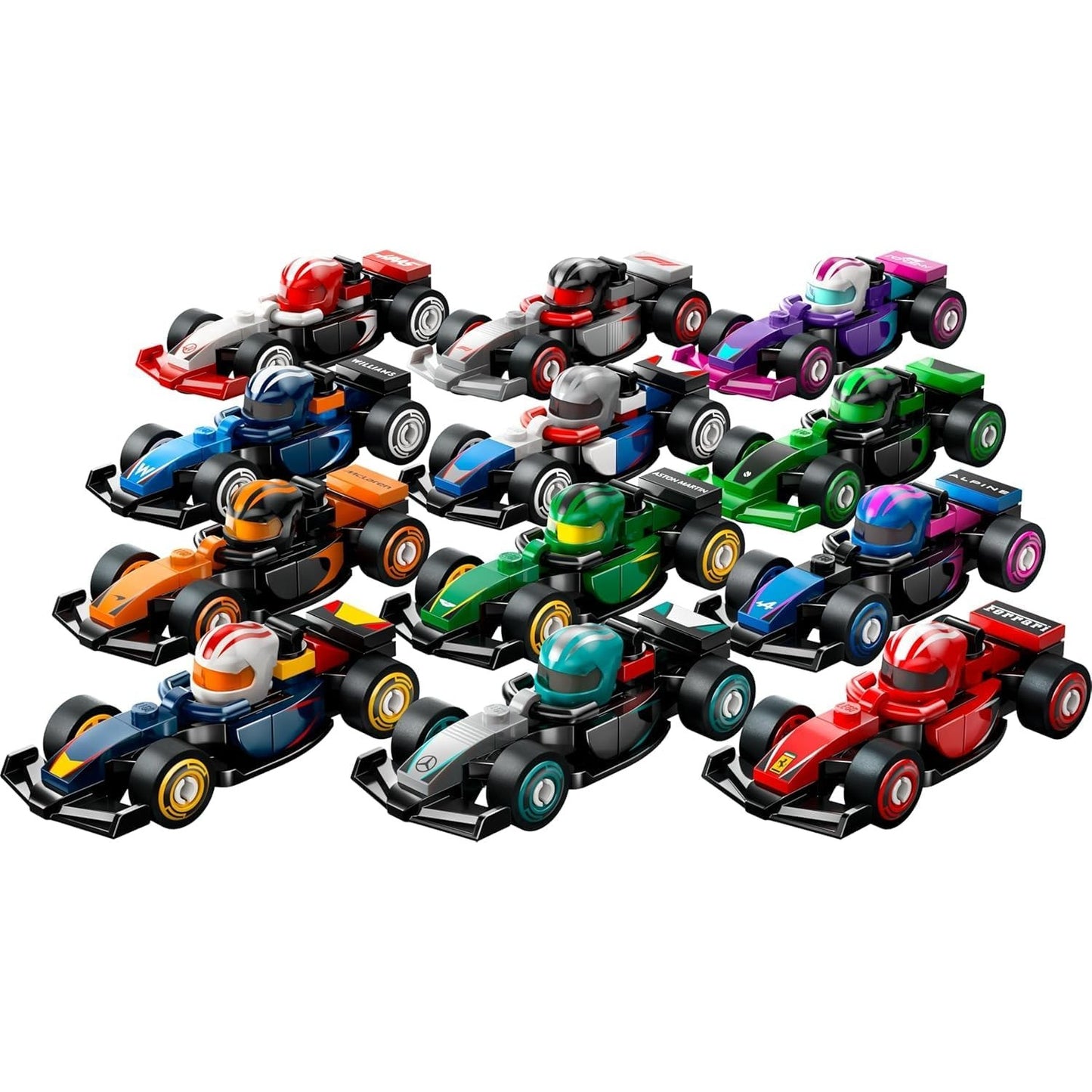 F1 Collectible Race Cars Blind Box - 1 Random Kit, 12 Possible Designs - LEGO #71049