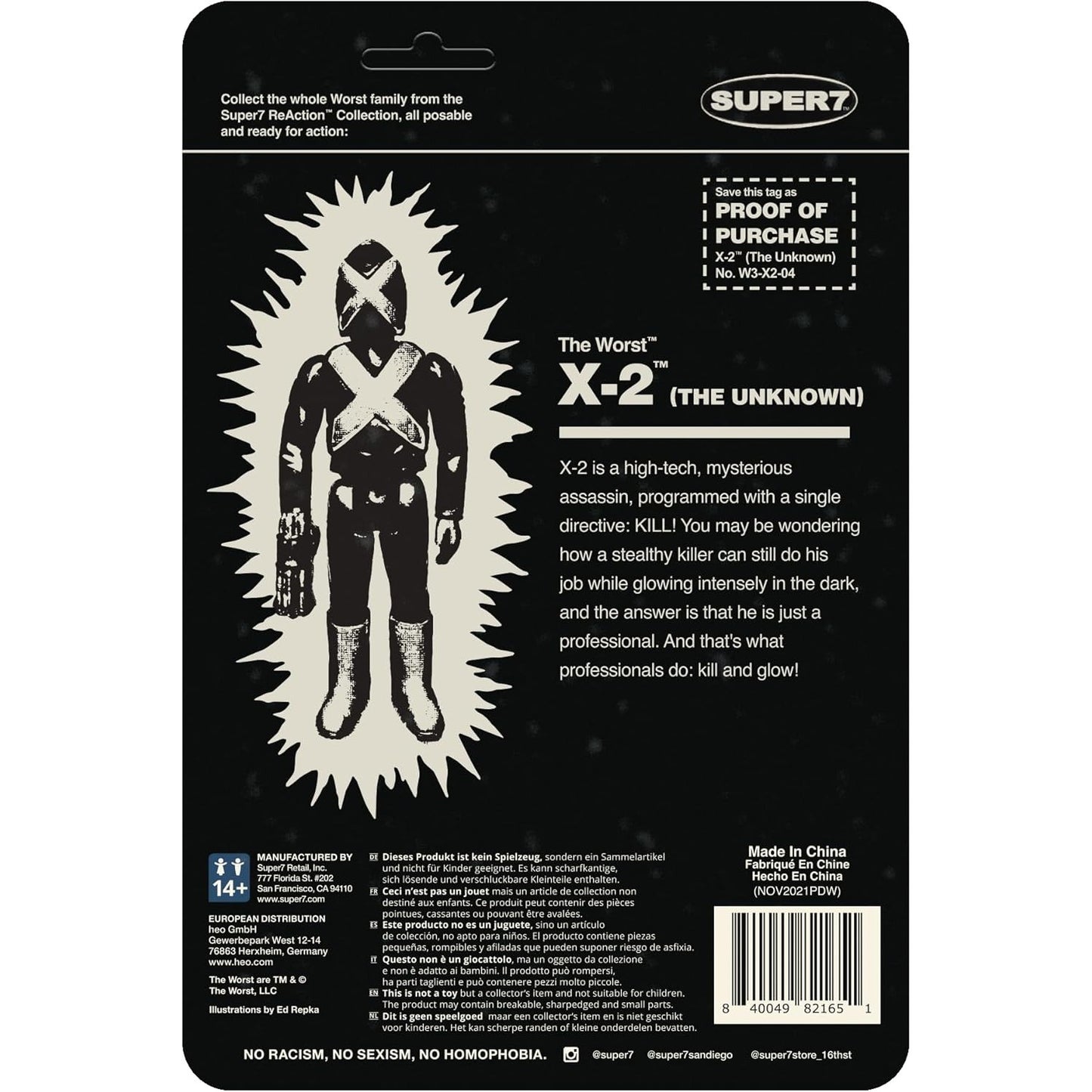 The Worst X-2 Monster Glow Action Figure - Super7 - ReAction Wave 3C