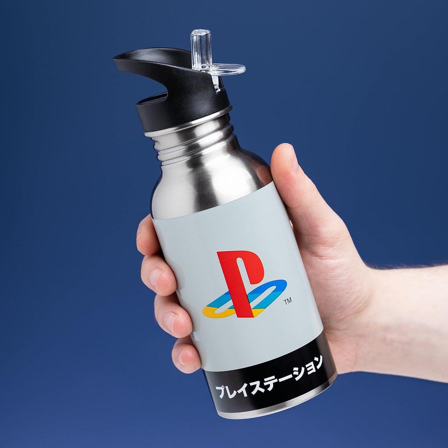 PlayStation Heritage Stainless Steel Water Bottle - 500 ml, 16.9 fl oz - Paladone